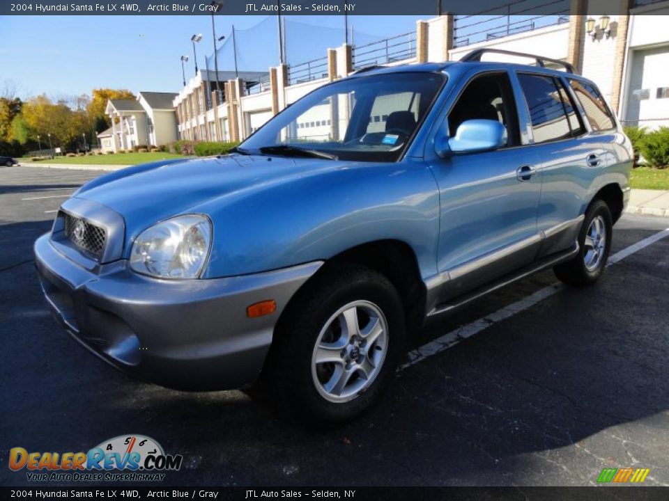 2004 Hyundai Santa Fe LX 4WD Arctic Blue / Gray Photo #1