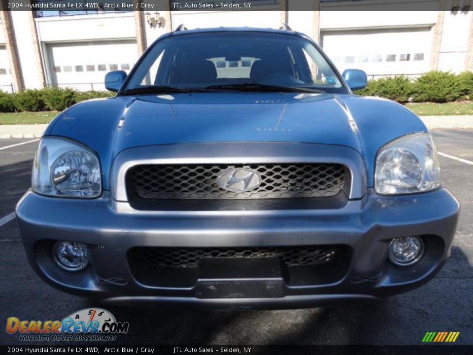 2004 Hyundai Santa Fe LX 4WD Arctic Blue / Gray Photo #2
