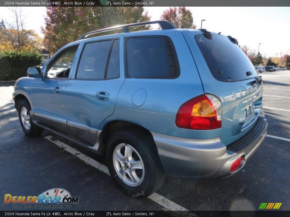 2004 Hyundai Santa Fe LX 4WD Arctic Blue / Gray Photo #4