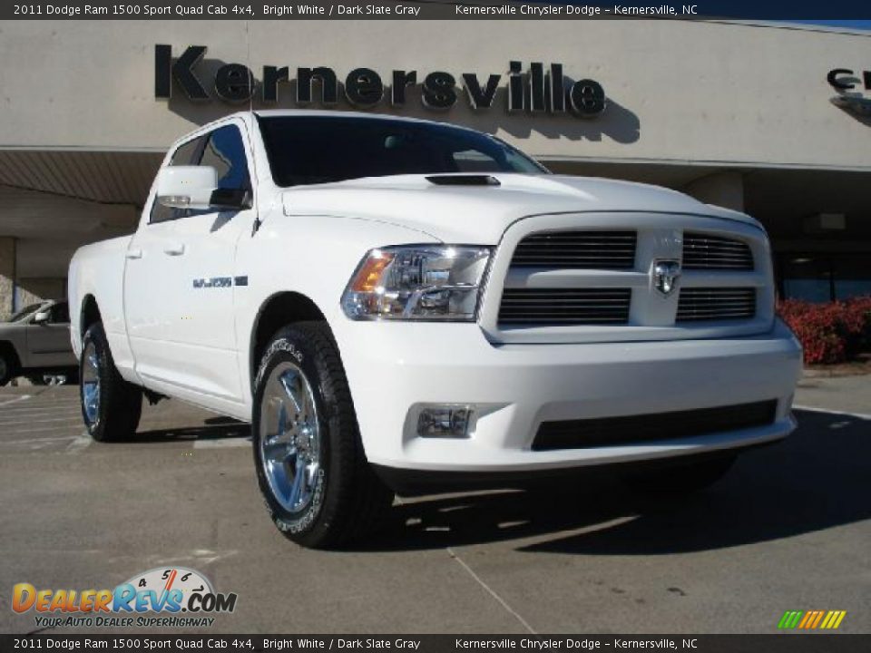 2011 Dodge Ram 1500 Sport Quad Cab 4x4 Bright White / Dark Slate Gray Photo #1