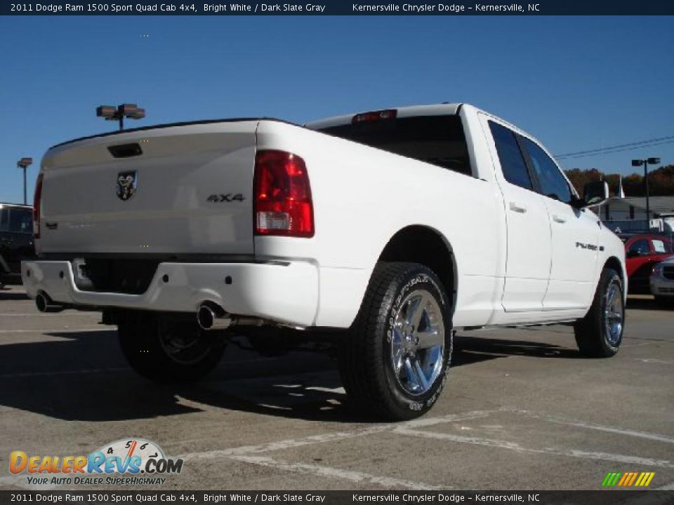 2011 Dodge Ram 1500 Sport Quad Cab 4x4 Bright White / Dark Slate Gray Photo #3