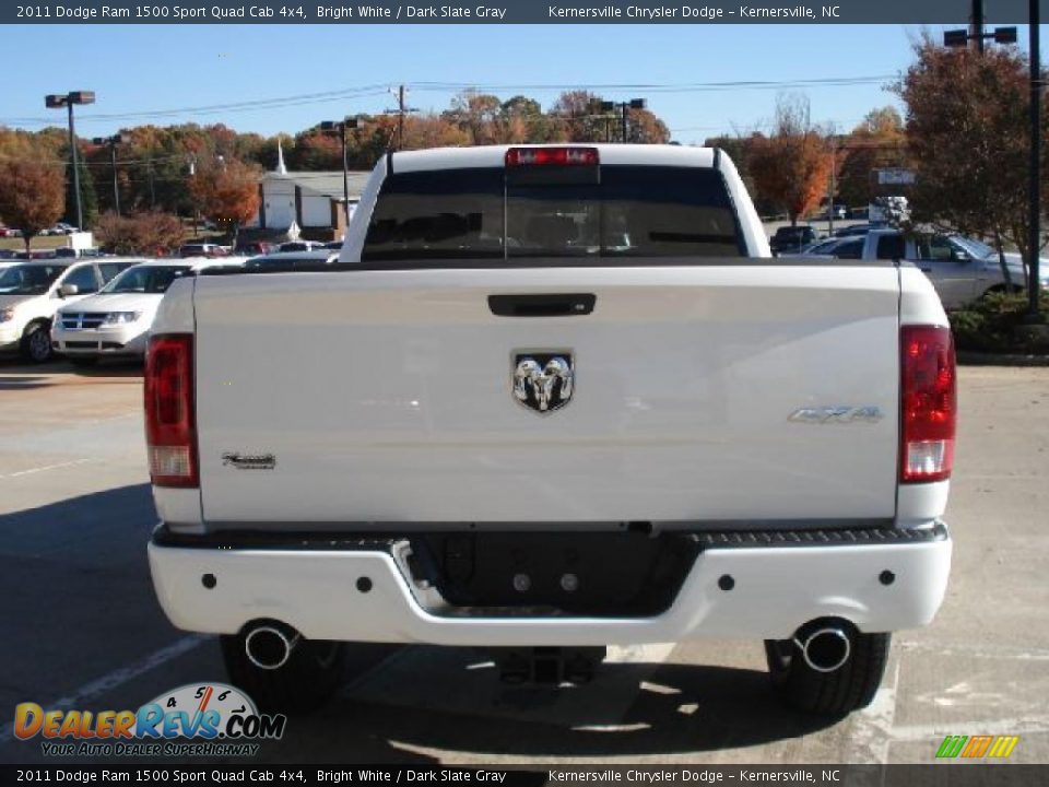 2011 Dodge Ram 1500 Sport Quad Cab 4x4 Bright White / Dark Slate Gray Photo #7