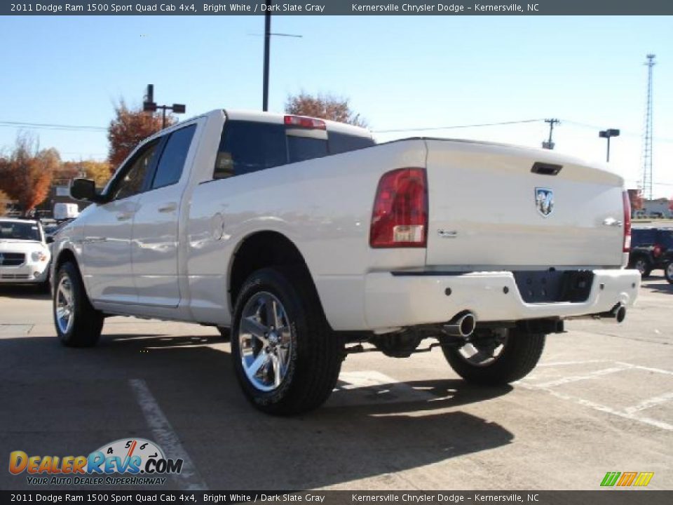 2011 Dodge Ram 1500 Sport Quad Cab 4x4 Bright White / Dark Slate Gray Photo #8