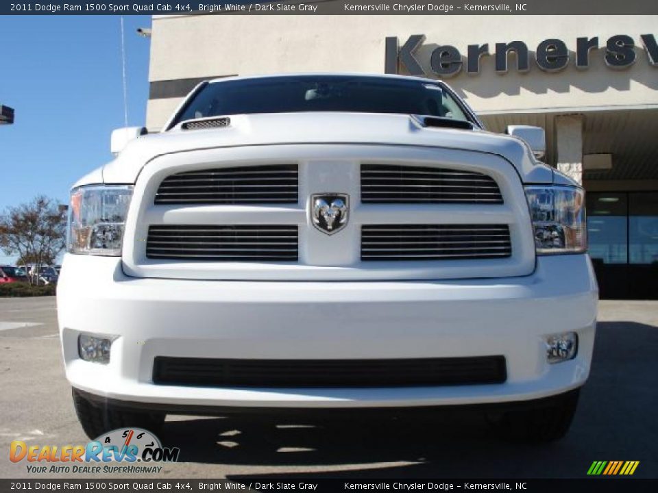 2011 Dodge Ram 1500 Sport Quad Cab 4x4 Bright White / Dark Slate Gray Photo #11