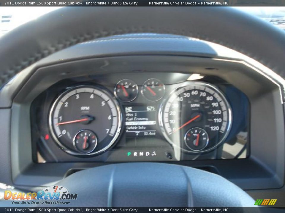 2011 Dodge Ram 1500 Sport Quad Cab 4x4 Bright White / Dark Slate Gray Photo #20