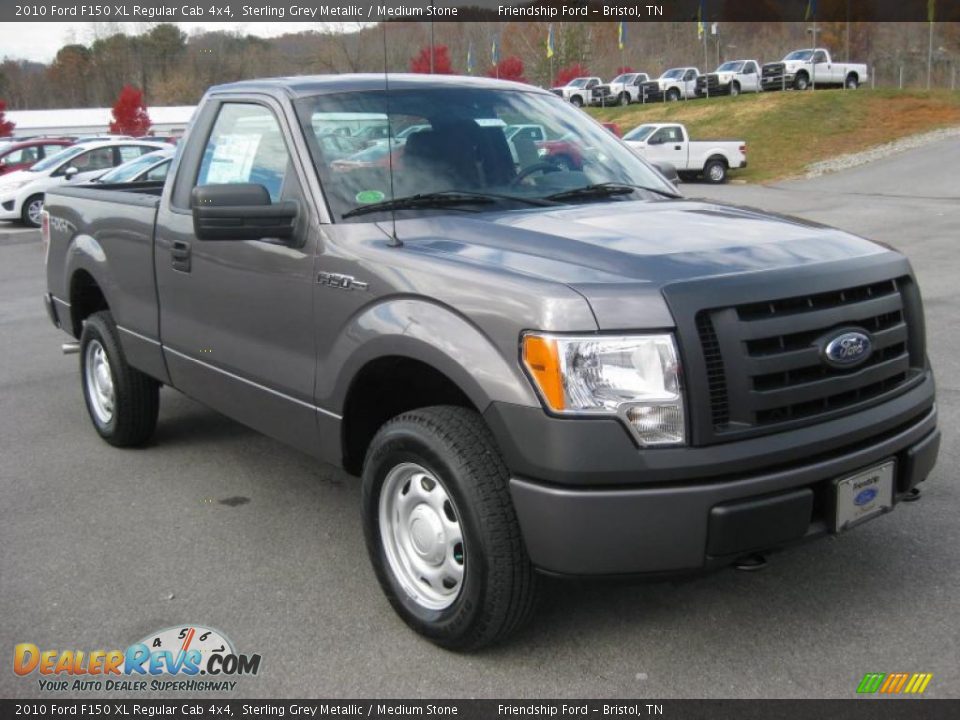 2010 Ford F150 XL Regular Cab 4x4 Sterling Grey Metallic / Medium Stone Photo #4