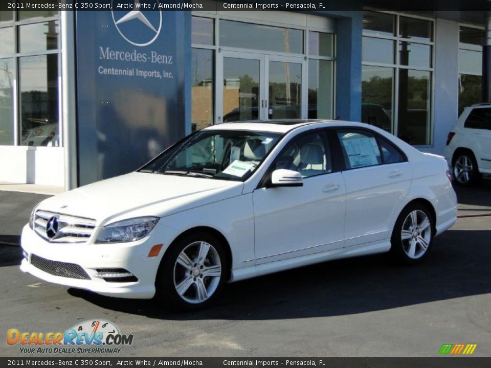 2011 Mercedes-Benz C 350 Sport Arctic White / Almond/Mocha Photo #1