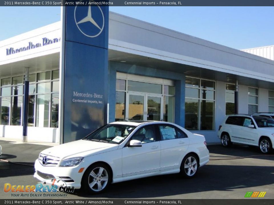 2011 Mercedes-Benz C 350 Sport Arctic White / Almond/Mocha Photo #2