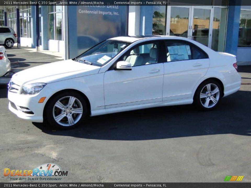 2011 Mercedes-Benz C 350 Sport Arctic White / Almond/Mocha Photo #4