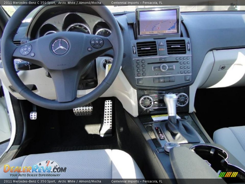 2011 Mercedes-Benz C 350 Sport Arctic White / Almond/Mocha Photo #6