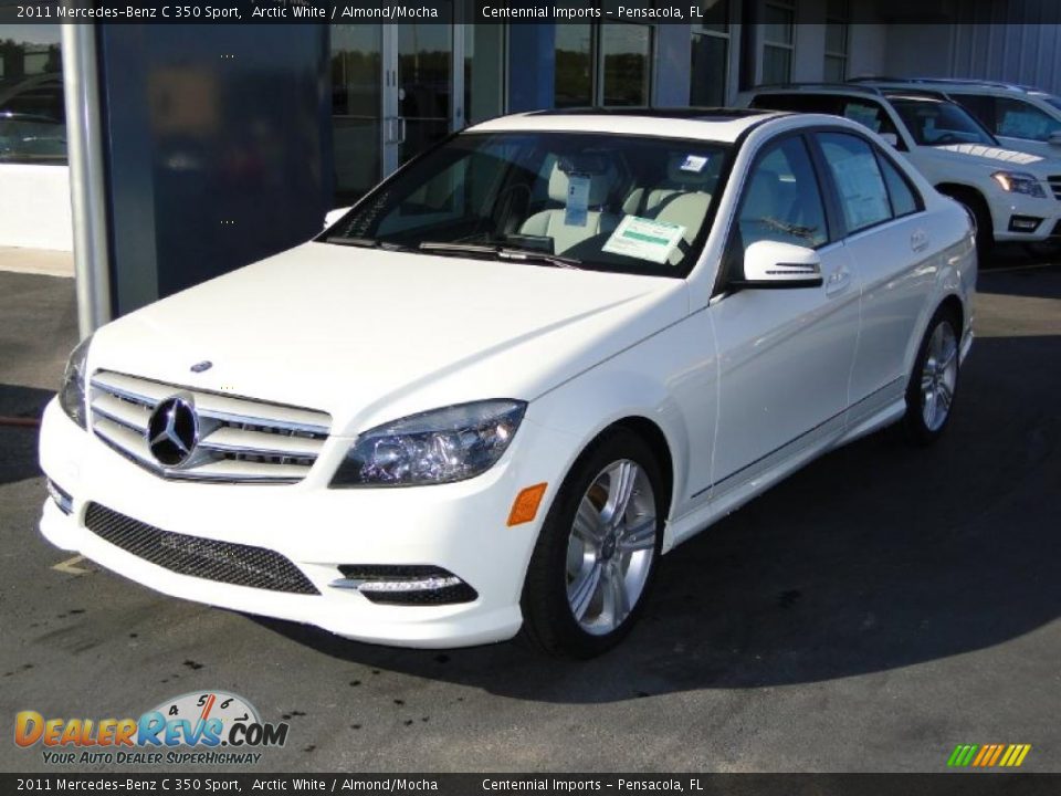 2011 Mercedes-Benz C 350 Sport Arctic White / Almond/Mocha Photo #11