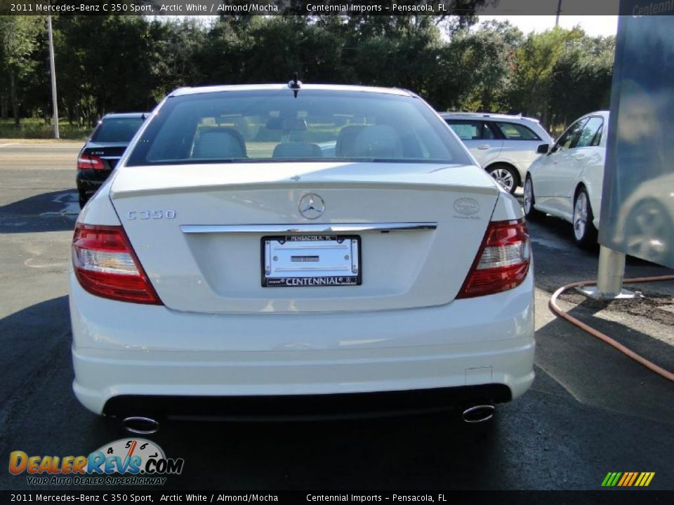 2011 Mercedes-Benz C 350 Sport Arctic White / Almond/Mocha Photo #13