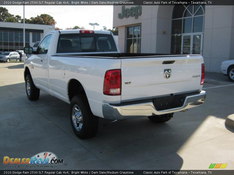 2010 Dodge Ram 2500 SLT Regular Cab 4x4 Bright White / Dark Slate/Medium Graystone Photo #3