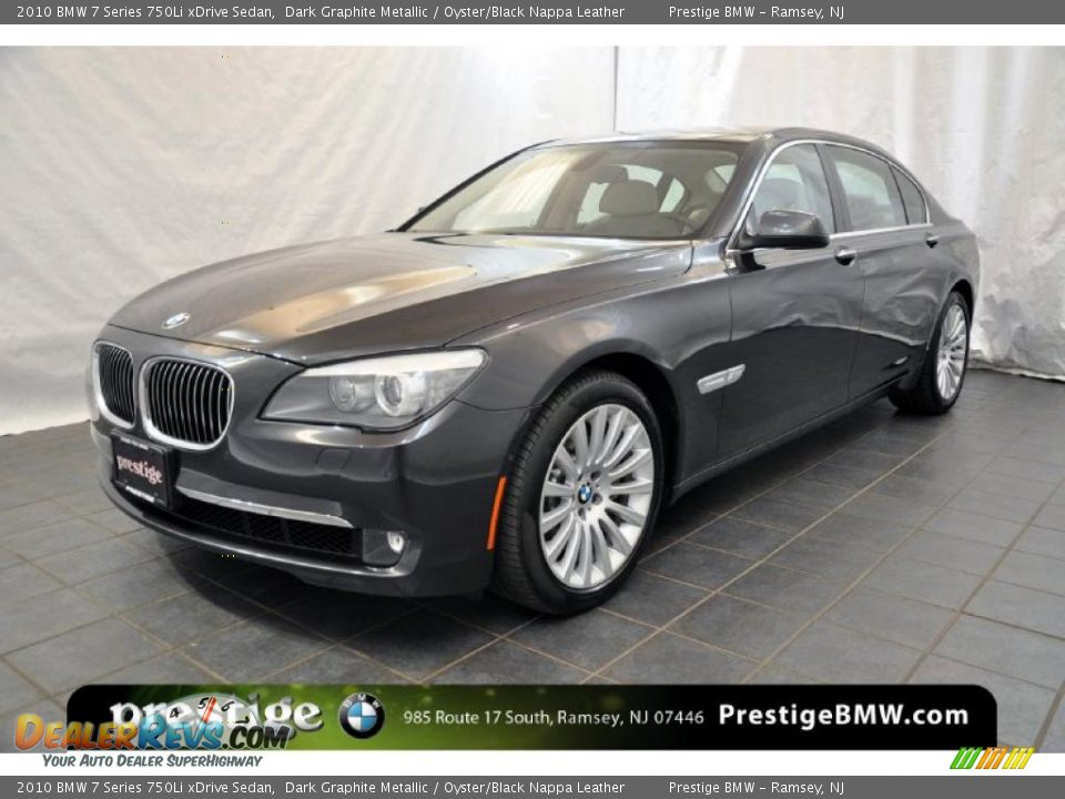 2010 BMW 7 Series 750Li xDrive Sedan Dark Graphite Metallic / Oyster/Black Nappa Leather Photo #1