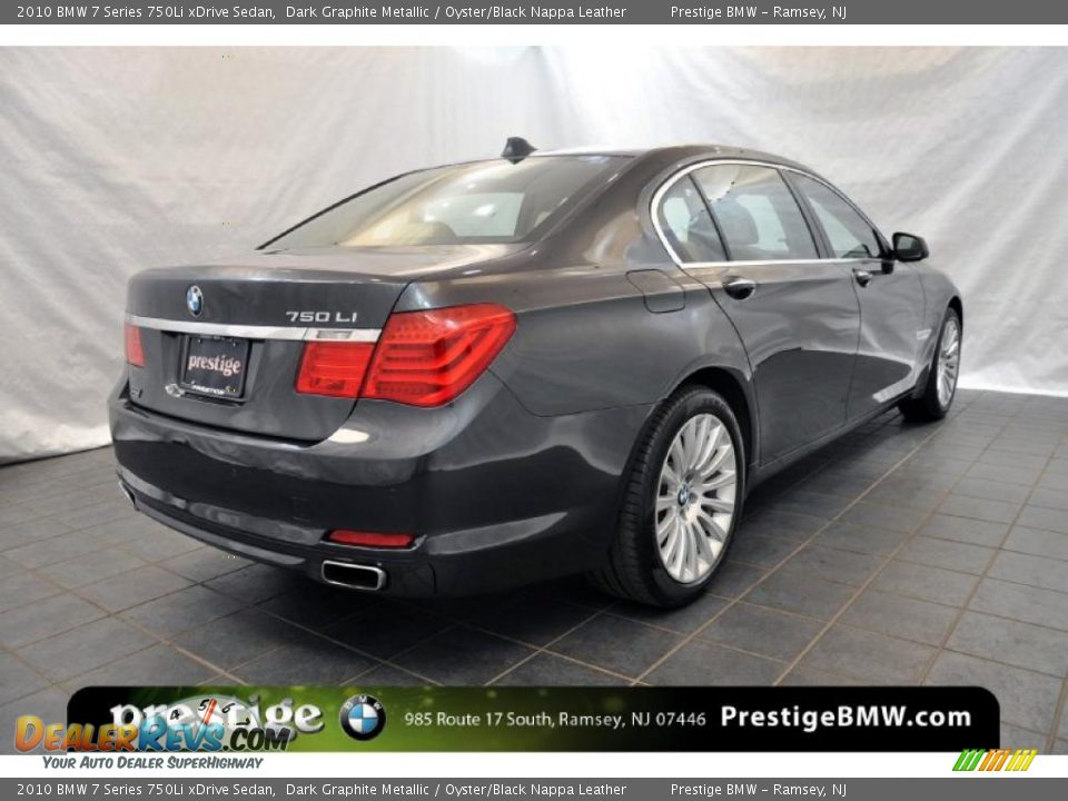2010 BMW 7 Series 750Li xDrive Sedan Dark Graphite Metallic / Oyster/Black Nappa Leather Photo #2