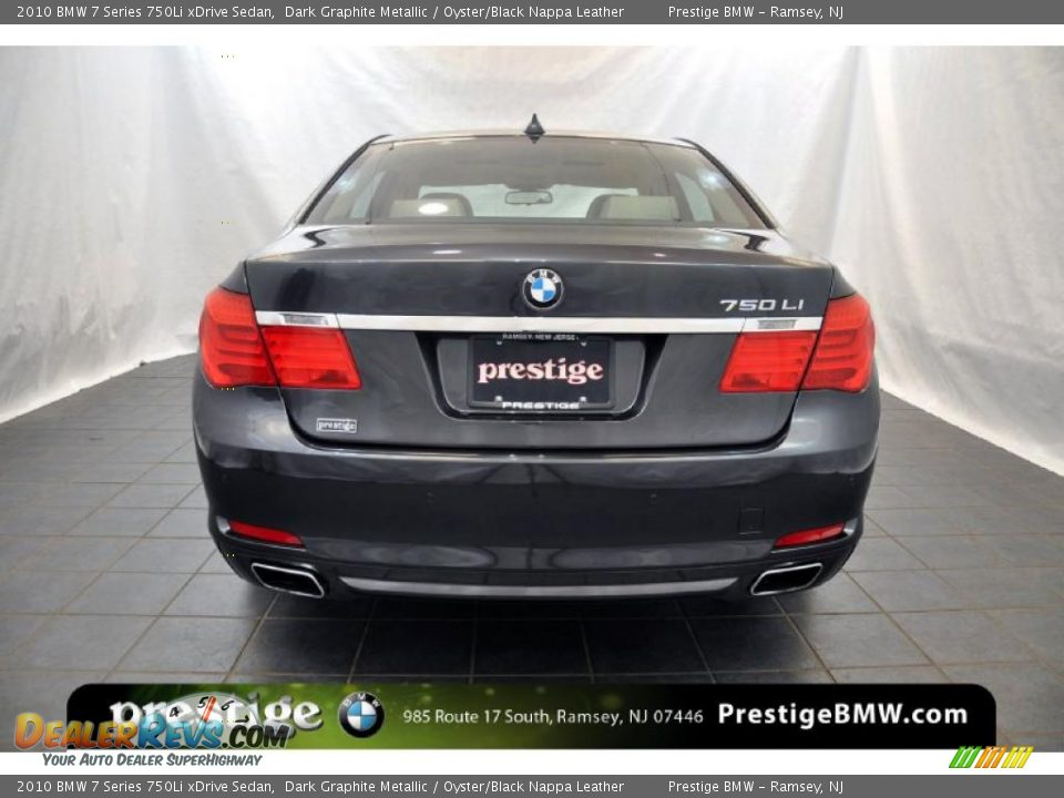 2010 BMW 7 Series 750Li xDrive Sedan Dark Graphite Metallic / Oyster/Black Nappa Leather Photo #3