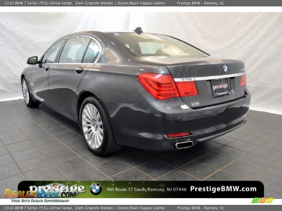 2010 BMW 7 Series 750Li xDrive Sedan Dark Graphite Metallic / Oyster/Black Nappa Leather Photo #4