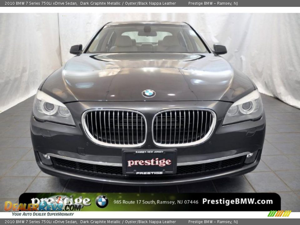 2010 BMW 7 Series 750Li xDrive Sedan Dark Graphite Metallic / Oyster/Black Nappa Leather Photo #7