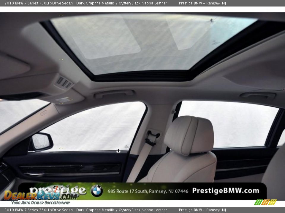 2010 BMW 7 Series 750Li xDrive Sedan Dark Graphite Metallic / Oyster/Black Nappa Leather Photo #11
