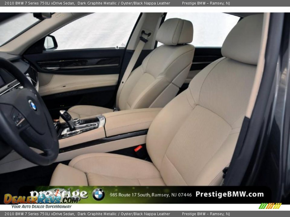 2010 BMW 7 Series 750Li xDrive Sedan Dark Graphite Metallic / Oyster/Black Nappa Leather Photo #12