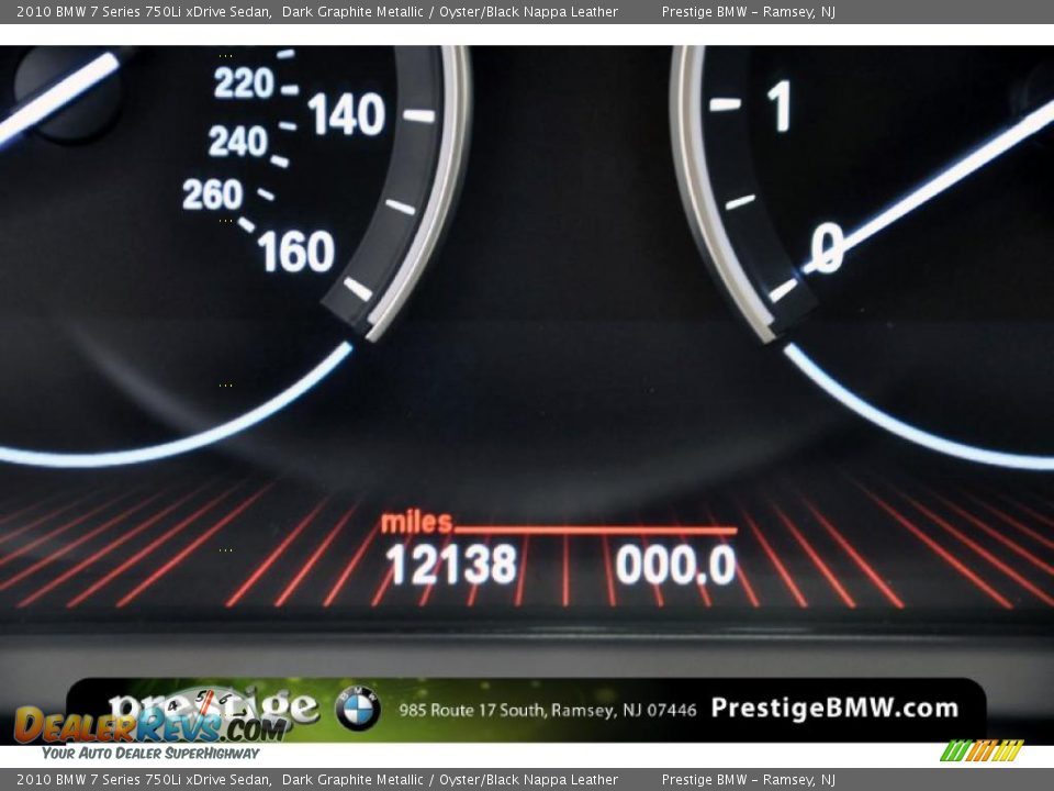2010 BMW 7 Series 750Li xDrive Sedan Dark Graphite Metallic / Oyster/Black Nappa Leather Photo #14