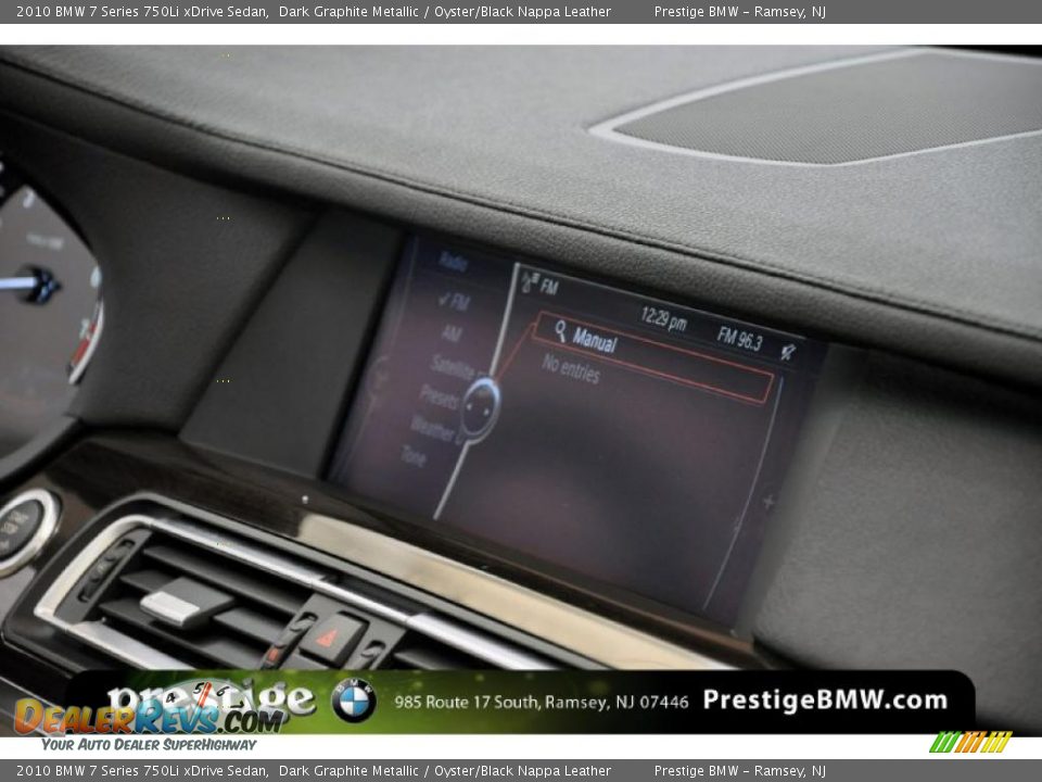 2010 BMW 7 Series 750Li xDrive Sedan Dark Graphite Metallic / Oyster/Black Nappa Leather Photo #16