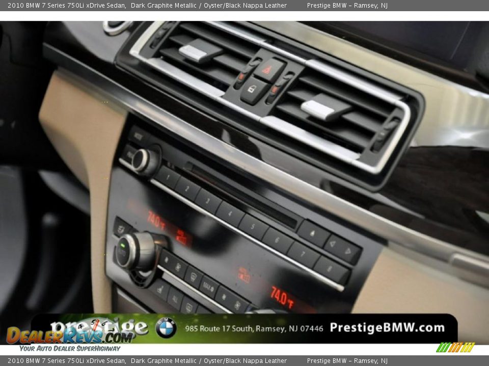 2010 BMW 7 Series 750Li xDrive Sedan Dark Graphite Metallic / Oyster/Black Nappa Leather Photo #17