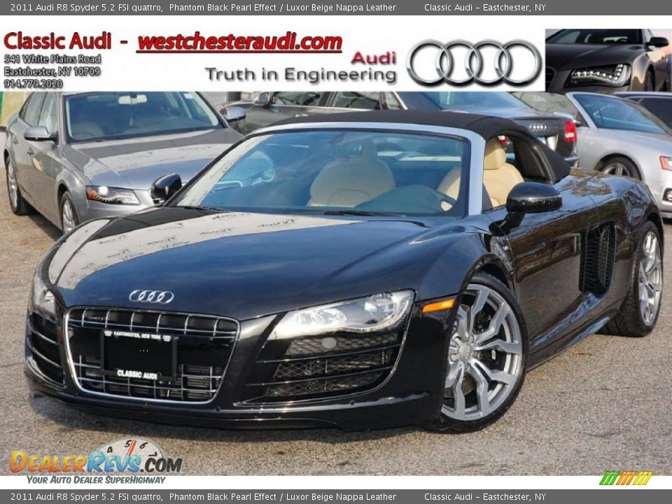 Front 3/4 View of 2011 Audi R8 Spyder 5.2 FSI quattro Photo #1