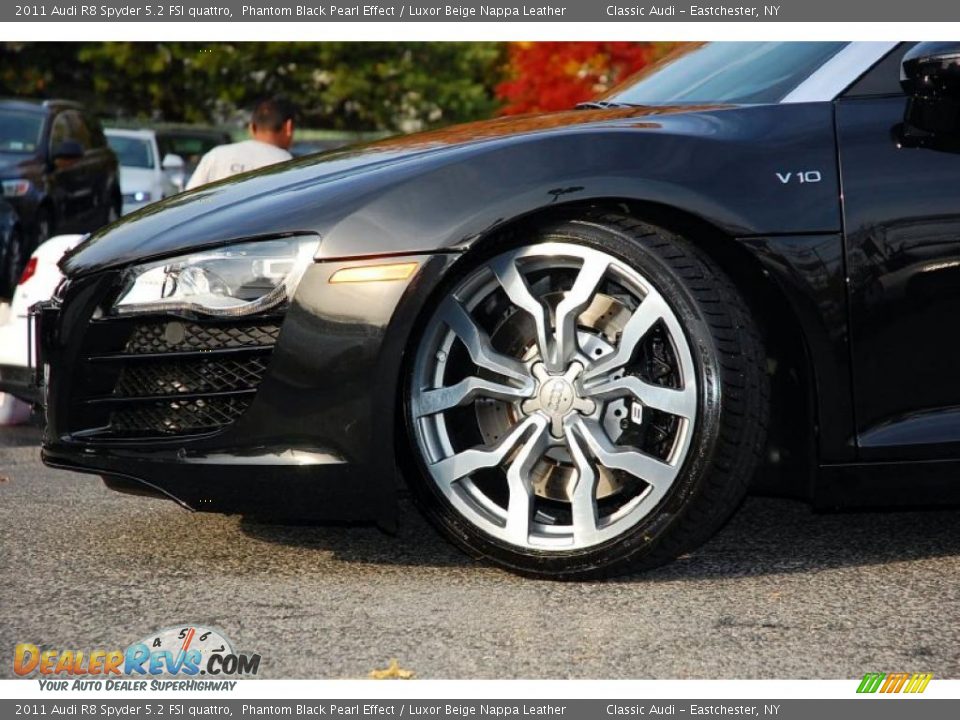 2011 Audi R8 Spyder 5.2 FSI quattro Phantom Black Pearl Effect / Luxor Beige Nappa Leather Photo #3