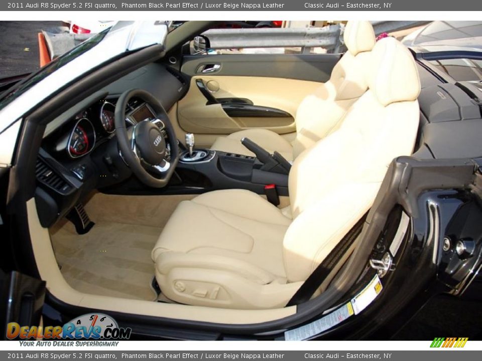 Luxor Beige Nappa Leather Interior - 2011 Audi R8 Spyder 5.2 FSI quattro Photo #13