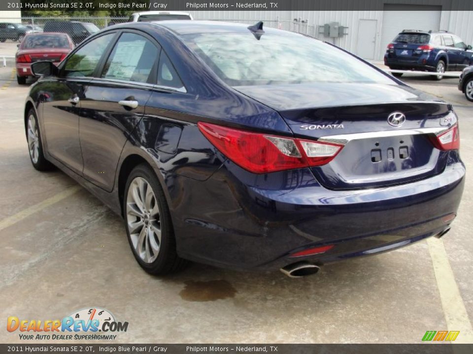 2011 Hyundai Sonata SE 2.0T Indigo Blue Pearl / Gray Photo #5