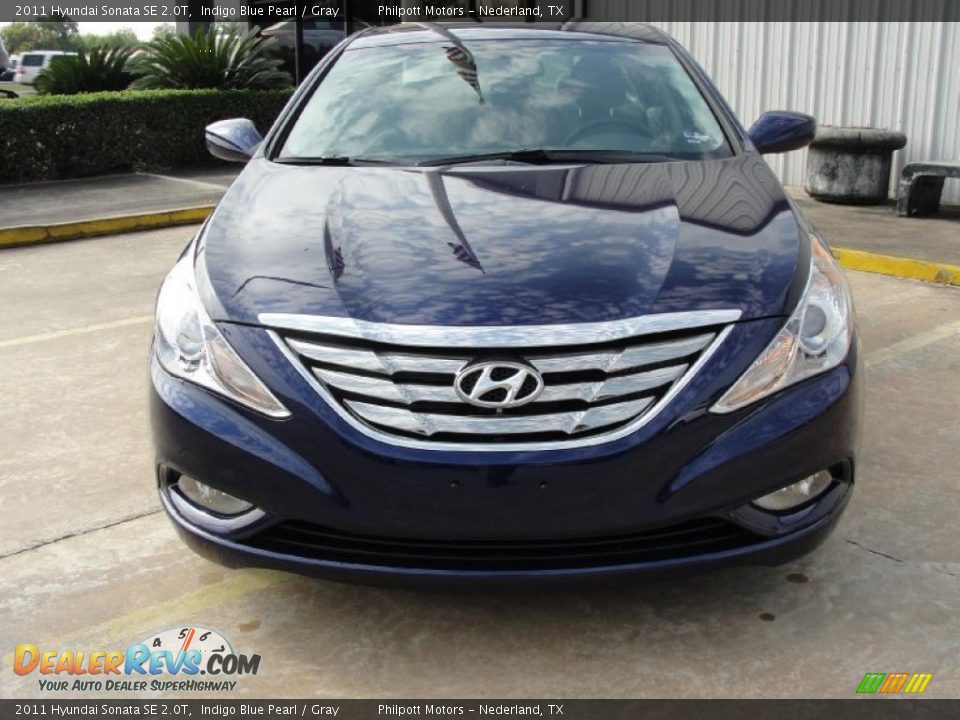 2011 Hyundai Sonata SE 2.0T Indigo Blue Pearl / Gray Photo #8