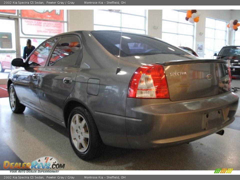 2002 Kia Spectra GS Sedan Pewter Gray / Gray Photo #4