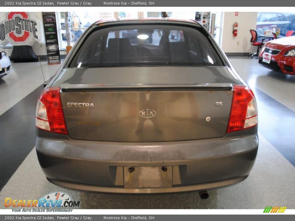 2002 Kia Spectra GS Sedan Pewter Gray / Gray Photo #5