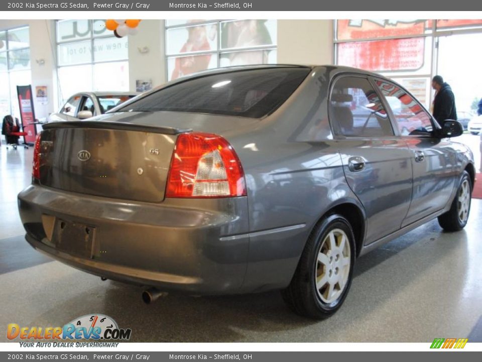 2002 Kia Spectra GS Sedan Pewter Gray / Gray Photo #7