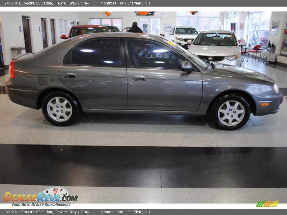 2002 Kia Spectra GS Sedan Pewter Gray / Gray Photo #8