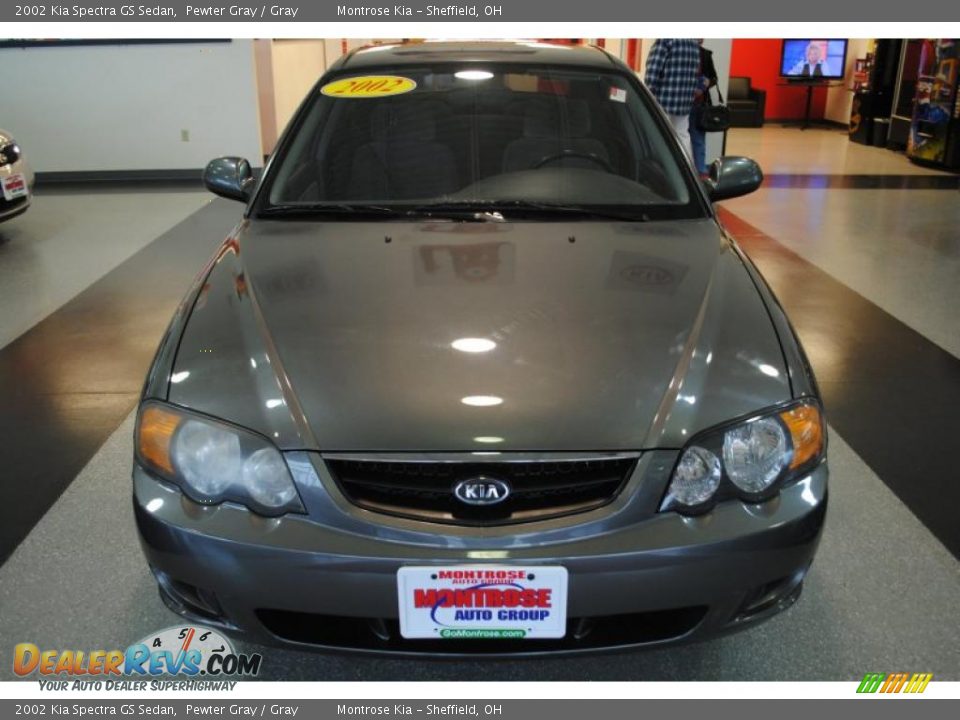 2002 Kia Spectra GS Sedan Pewter Gray / Gray Photo #10