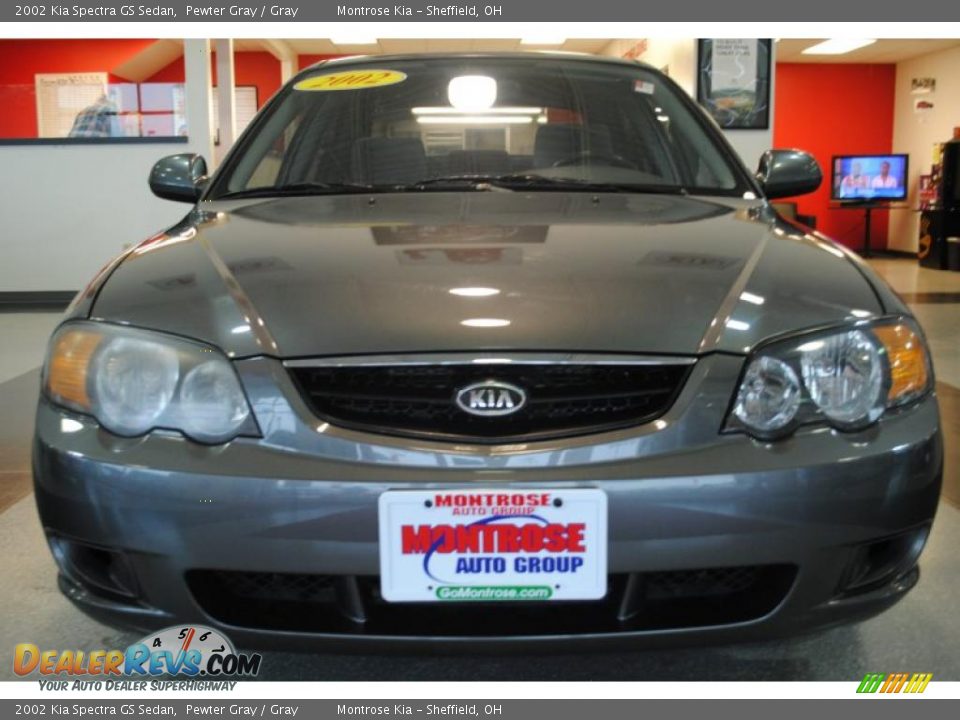 2002 Kia Spectra GS Sedan Pewter Gray / Gray Photo #11