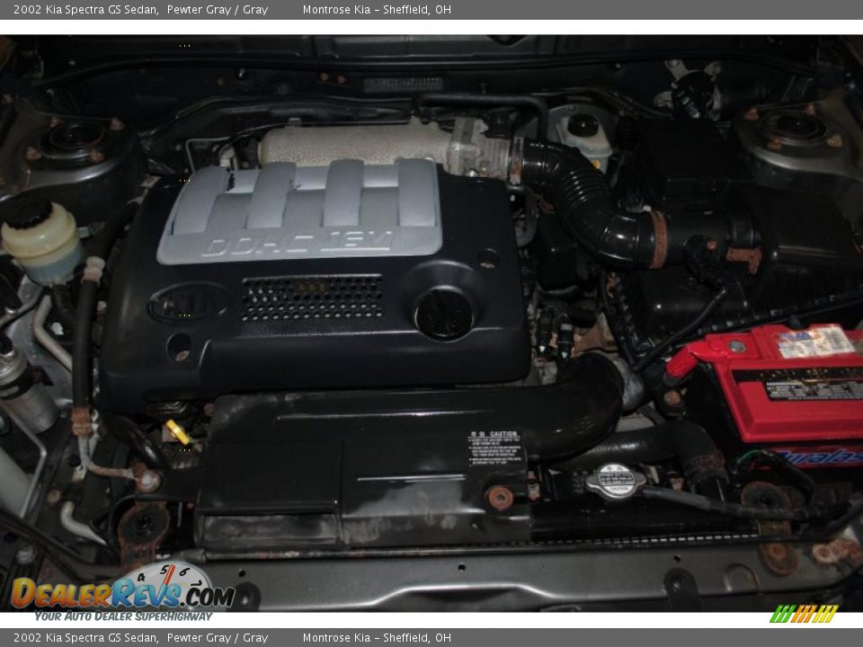 2002 Kia Spectra GS Sedan 1.8 Liter DOHC 16-Valve 4 Cylinder Engine Photo #21