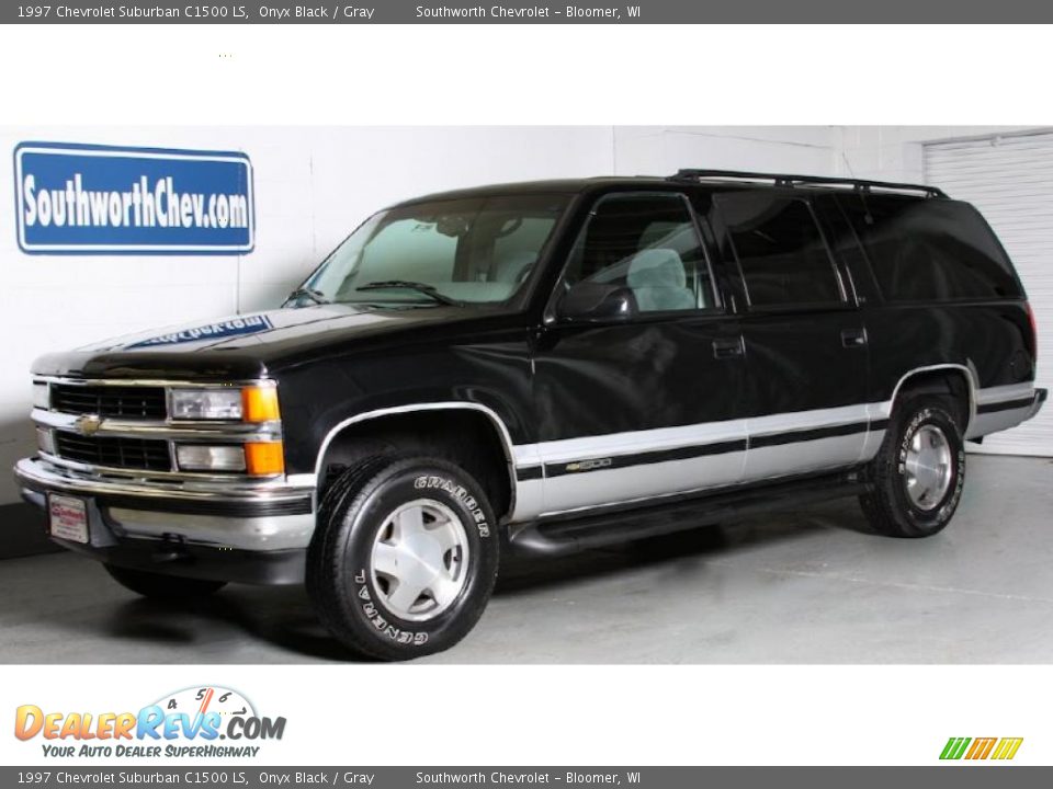 1997 Chevrolet Suburban C1500 LS Onyx Black / Gray Photo #1