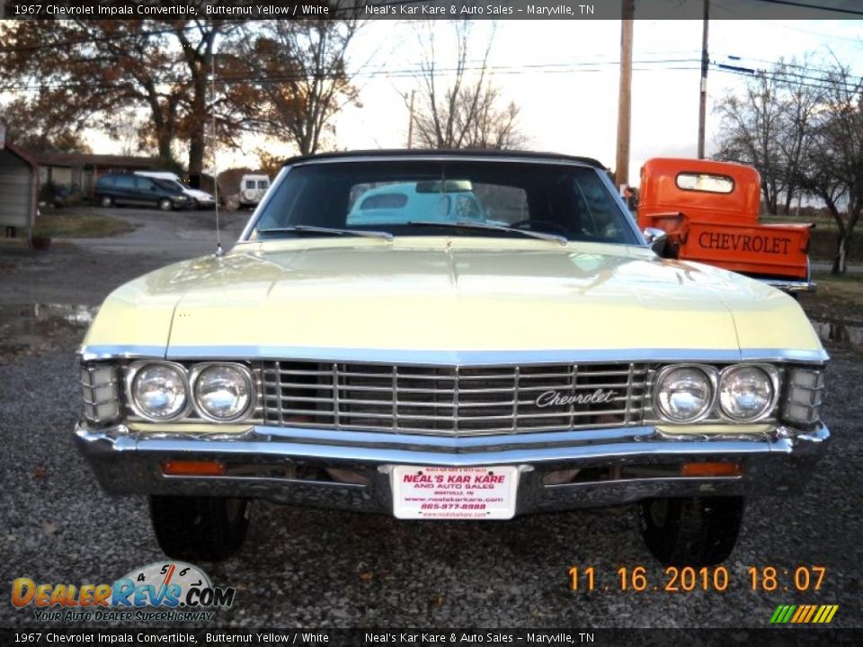 1967 Chevrolet Impala Convertible Butternut Yellow / White Photo #4