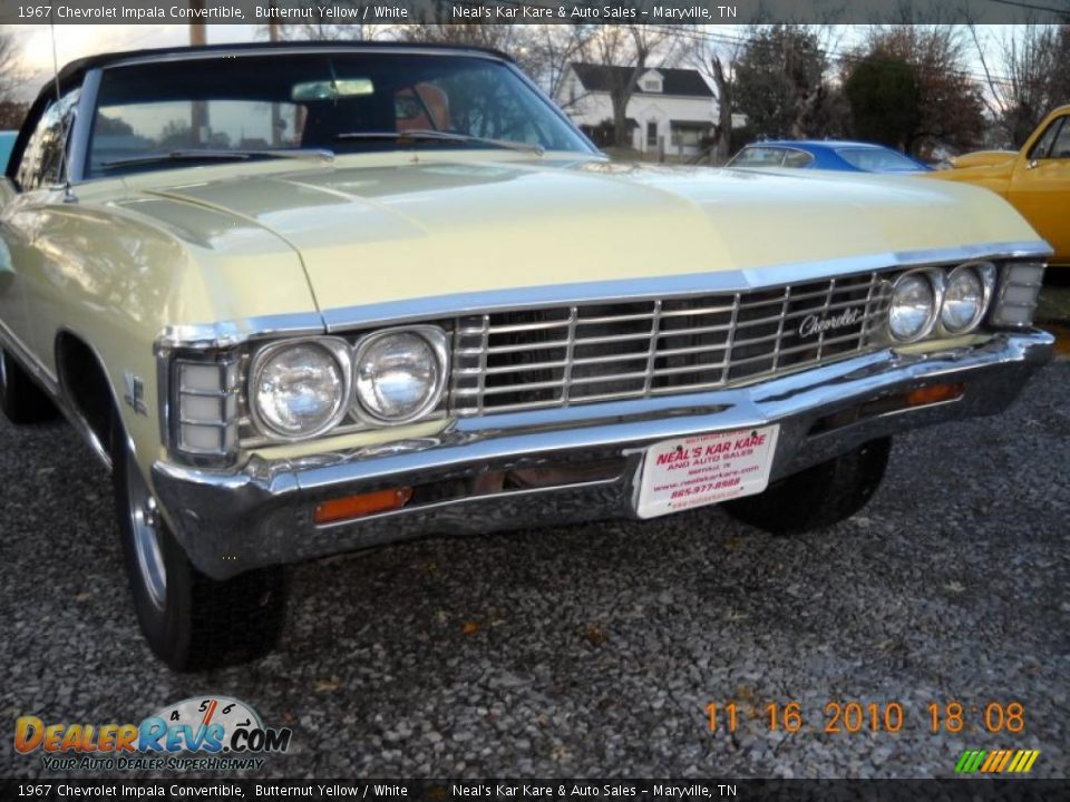 1967 Chevrolet Impala Convertible Butternut Yellow / White Photo #5