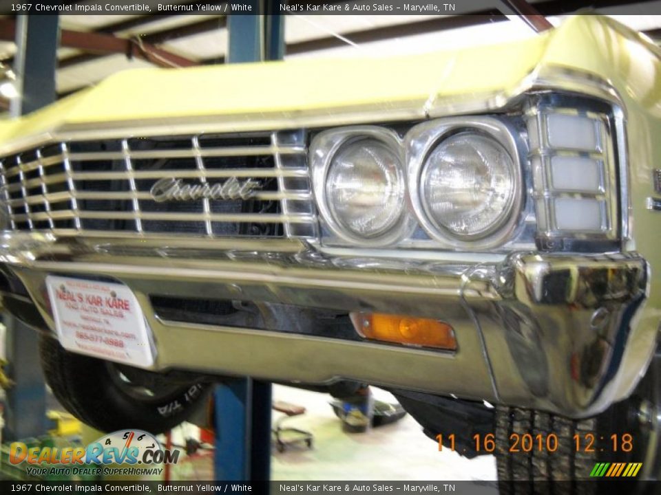 1967 Chevrolet Impala Convertible Butternut Yellow / White Photo #7