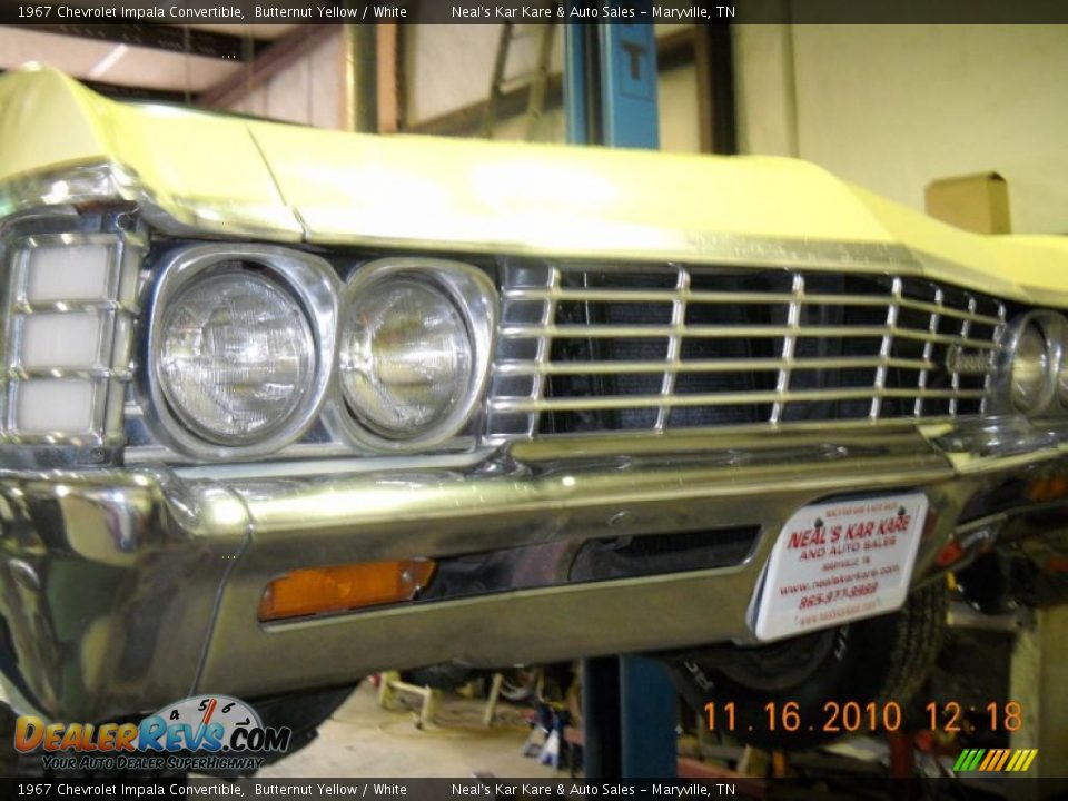 1967 Chevrolet Impala Convertible Butternut Yellow / White Photo #8