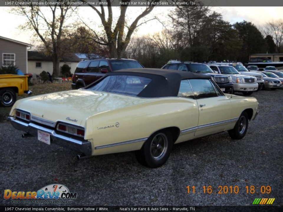 1967 Chevrolet Impala Convertible Butternut Yellow / White Photo #14