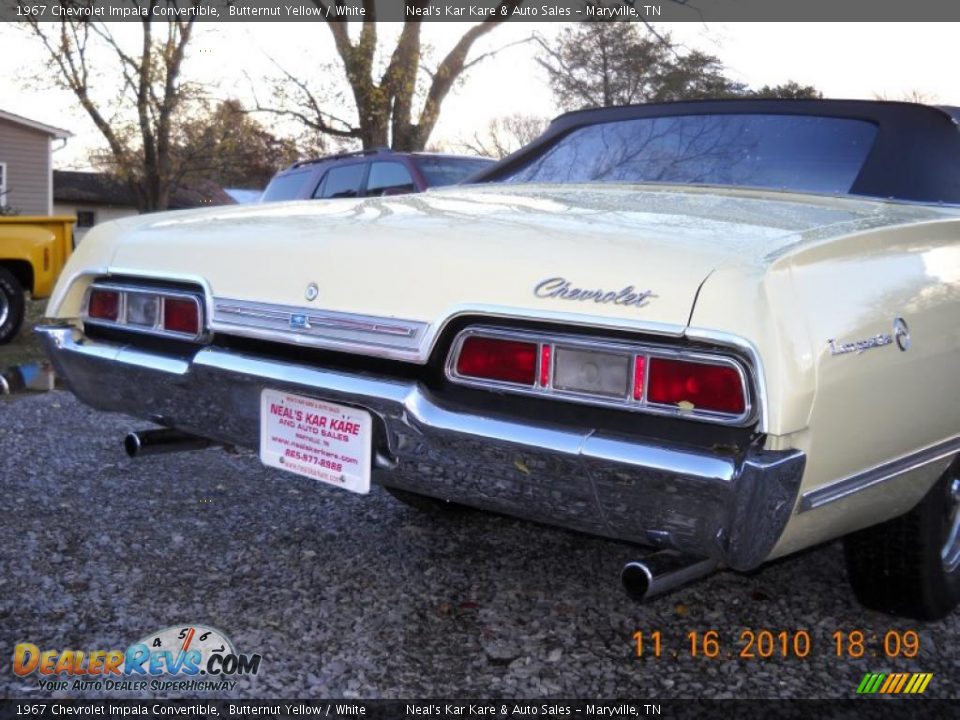 1967 Chevrolet Impala Convertible Butternut Yellow / White Photo #15