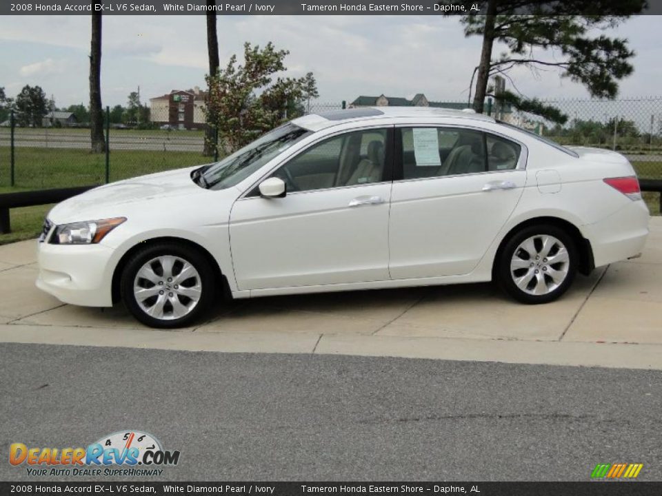 2008 Honda accord exl v6 white #6