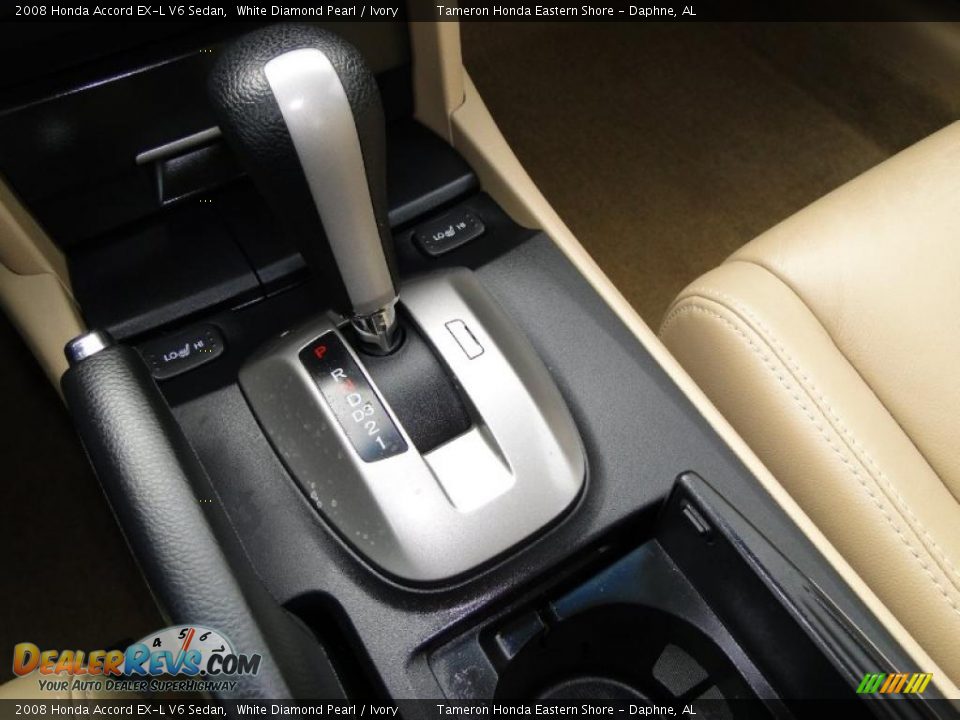 2008 Honda Accord EX-L V6 Sedan White Diamond Pearl / Ivory Photo #21