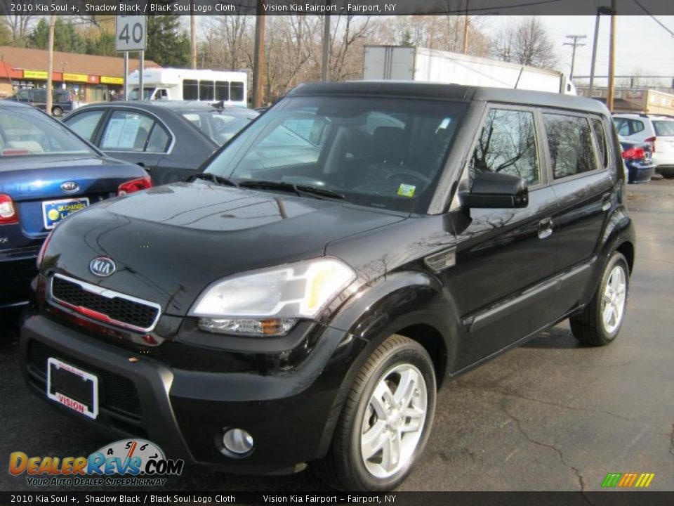 2010 Kia Soul + Shadow Black / Black Soul Logo Cloth Photo #1