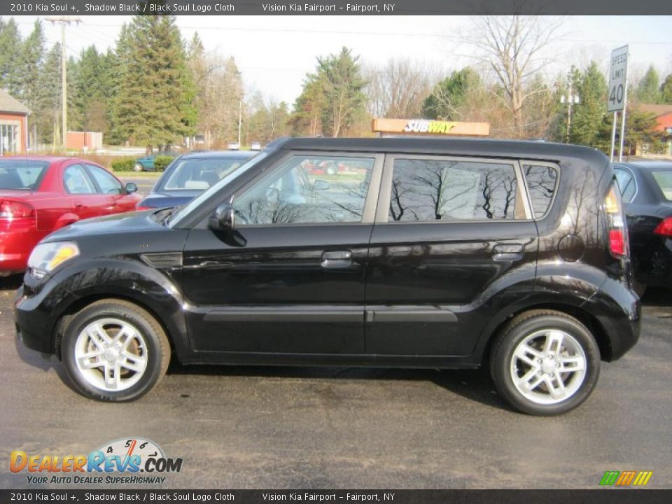2010 Kia Soul + Shadow Black / Black Soul Logo Cloth Photo #13